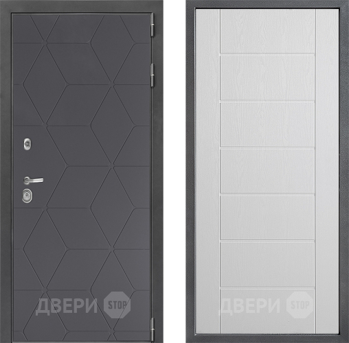 Входная металлическая Дверь Дверной континент ДК-3/744 ФЛ-Лайн Белое дерево в Дмитрове
