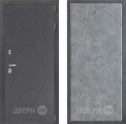 Входная металлическая Дверь Дверной континент ДК-3/744 ФЛ-655 Бетон серый в Дмитрове