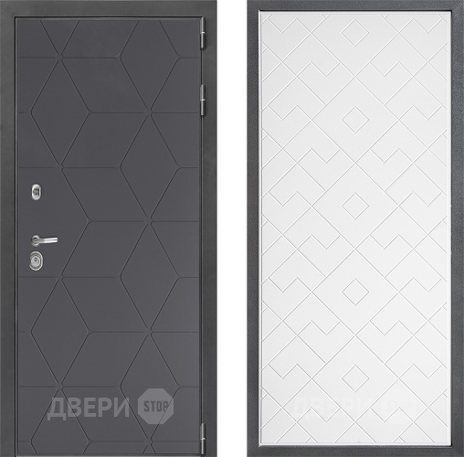 Входная металлическая Дверь Дверной континент ДК-3/744 ФЛ-Тиффани Белый софт в Дмитрове