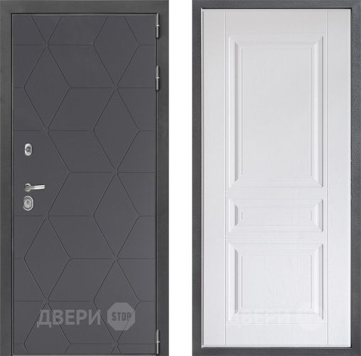 Входная металлическая Дверь Дверной континент ДК-3/744 ФЛ-243 Альберо Браш серебро в Дмитрове