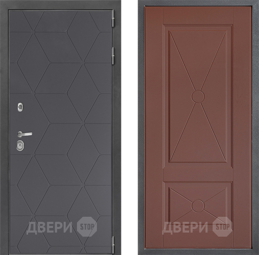 Входная металлическая Дверь Дверной континент ДК-3/744 ФЛ-617 Ясень шоколадный в Дмитрове