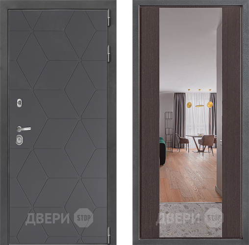 Входная металлическая Дверь Дверной континент ДК-3/744 ФЛЗ-1 Зеркало Венге в Дмитрове