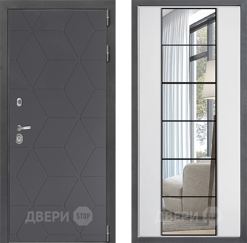Дверь Дверной континент ДК-3/744 ФЛЗ-2 Зеркало Белый софт в Дмитрове