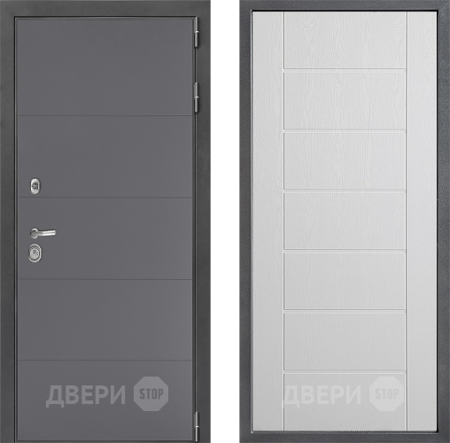 Входная металлическая Дверь Дверной континент ДК-3/649 ФЛ-Лайн Белое дерево в Дмитрове