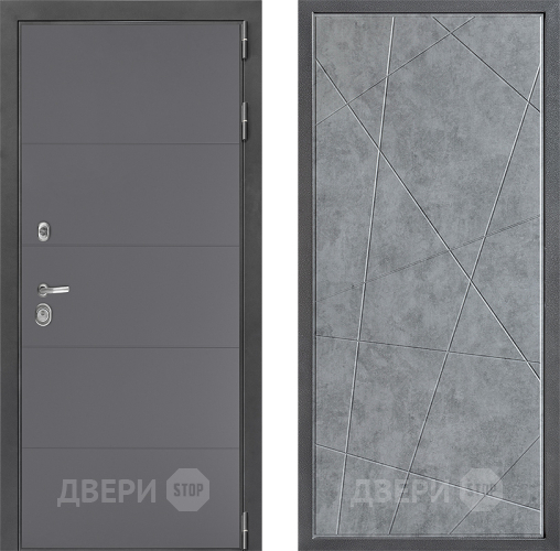 Входная металлическая Дверь Дверной континент ДК-3/649 ФЛ-655 Бетон серый в Дмитрове