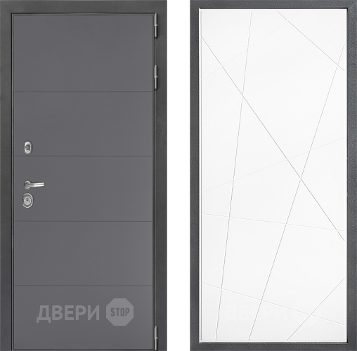 Входная металлическая Дверь Дверной континент ДК-3/649 ФЛ-655 Белый софт в Дмитрове