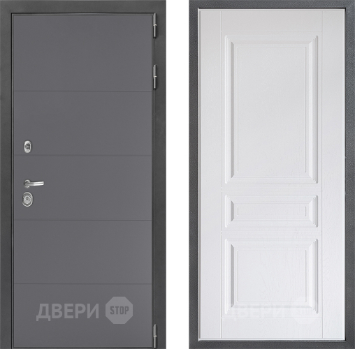 Входная металлическая Дверь Дверной континент ДК-3/649 ФЛ-243 Альберо Браш серебро в Дмитрове