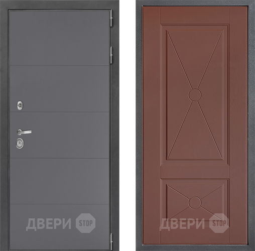 Входная металлическая Дверь Дверной континент ДК-3/649 ФЛ-617 Ясень шоколадный в Дмитрове