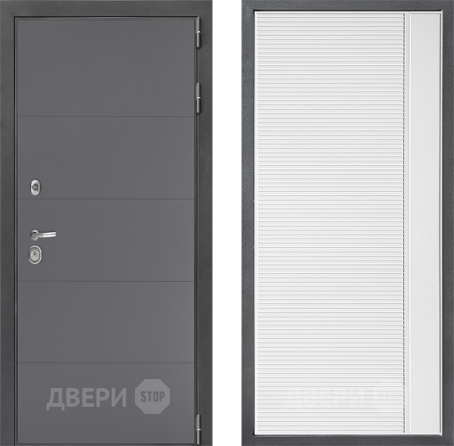 Входная металлическая Дверь Дверной континент ДК-3/649 ФЛ-757 Белое Стекло Софт милк в Дмитрове