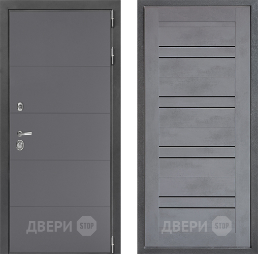 Входная металлическая Дверь Дверной континент ДК-3/649 ФЛ-49 Бетон серый в Дмитрове