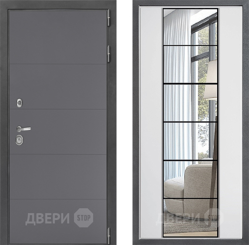Дверь Дверной континент ДК-3/649 ФЛЗ-2 Зеркало Белый софт в Дмитрове