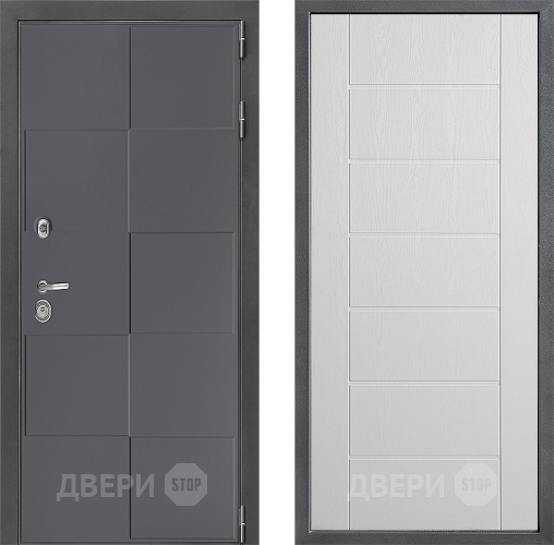 Входная металлическая Дверь Дверной континент ДК-3/606 ФЛ-Лайн Белое дерево в Дмитрове