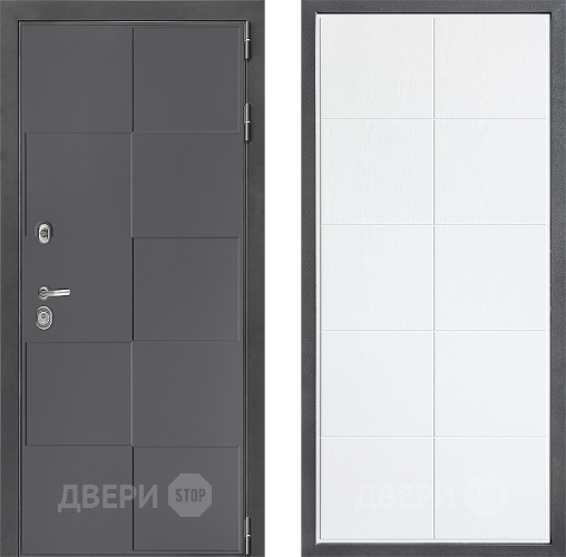 Входная металлическая Дверь Дверной континент ДК-3/606 ФЛ-Кватро Белое дерево в Дмитрове