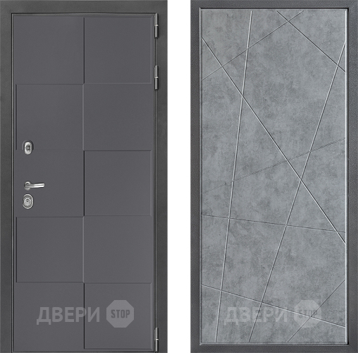 Входная металлическая Дверь Дверной континент ДК-3/606 ФЛ-655 Бетон серый в Дмитрове