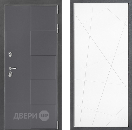 Входная металлическая Дверь Дверной континент ДК-3/606 ФЛ-655 Белый софт в Дмитрове