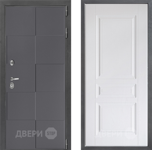Входная металлическая Дверь Дверной континент ДК-3/606 ФЛ-243 Альберо Браш серебро в Дмитрове