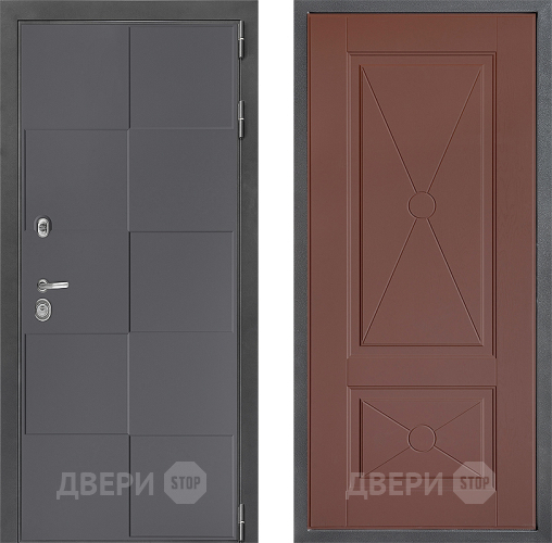 Входная металлическая Дверь Дверной континент ДК-3/606 ФЛ-617 Ясень шоколадный в Дмитрове