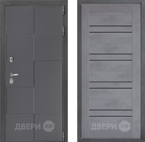Входная металлическая Дверь Дверной континент ДК-3/606 ФЛ-49 Бетон серый в Дмитрове