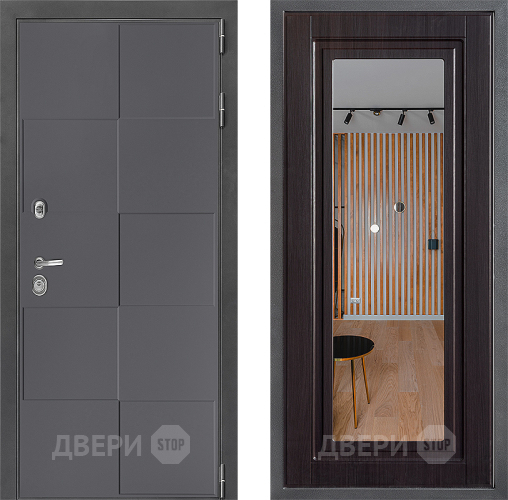 Входная металлическая Дверь Дверной континент ДК-3/606 ФЛЗ Зеркало Венге в Дмитрове