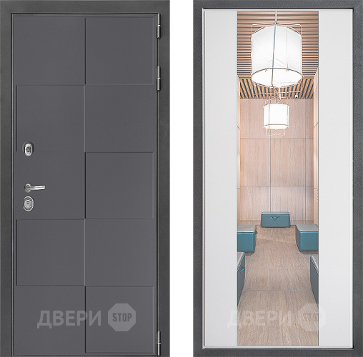 Дверь Дверной континент ДК-3/606 ФЛЗ-1 Зеркало Белый софт в Дмитрове