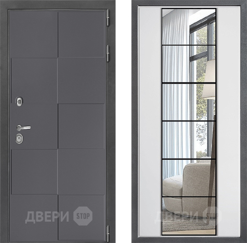 Дверь Дверной континент ДК-3/606 ФЛЗ-2 Зеркало Белый софт в Дмитрове