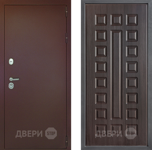 Входная металлическая Дверь Дверной континент Рубикон Медь Дизайн ФЛ-183 Венге в Дмитрове