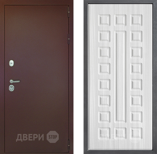 Входная металлическая Дверь Дверной континент Рубикон Медь Дизайн ФЛ-183 Сандал белый в Дмитрове