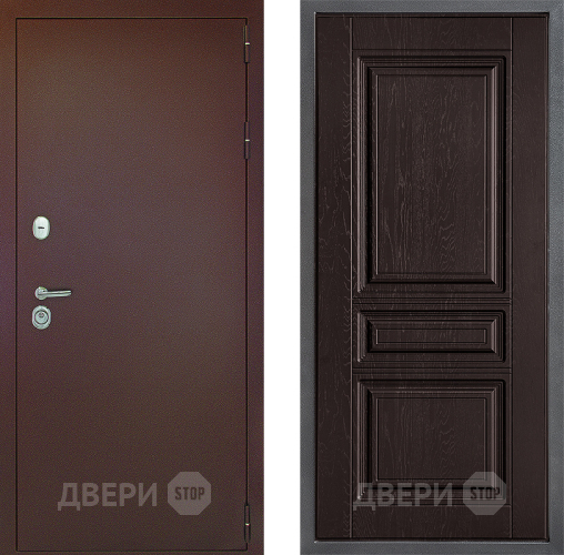 Дверь Дверной континент Рубикон Медь Дизайн ФЛ-243 Дуб шоколадный в Дмитрове