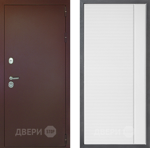 Дверь Дверной континент Рубикон Медь Дизайн ФЛ-757 Белое Стекло Софт милк в Дмитрове