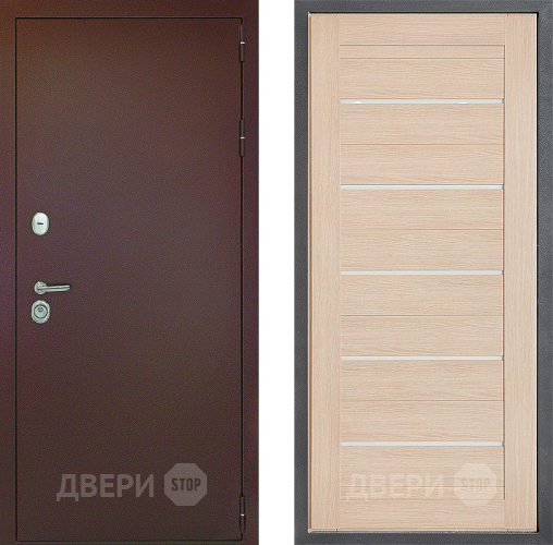 Входная металлическая Дверь Дверной континент Рубикон Медь Дизайн ФЛ-46 Капучино в Дмитрове