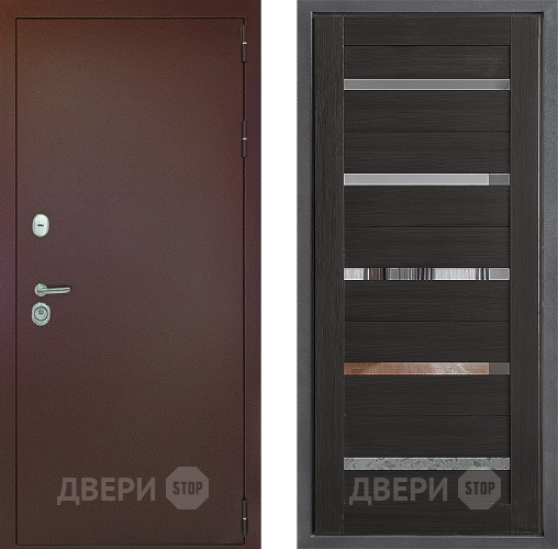 Входная металлическая Дверь Дверной континент Рубикон Медь Дизайн ФЛ-47 Венге в Дмитрове