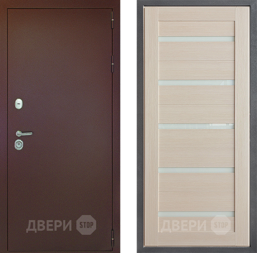 Входная металлическая Дверь Дверной континент Рубикон Медь Дизайн ФЛ-47 Капучино в Дмитрове