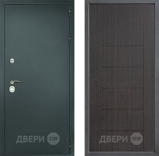 Входная металлическая Дверь Дверной континент Рубикон Серебро Дизайн ФЛ-Лайн Венге в Дмитрове
