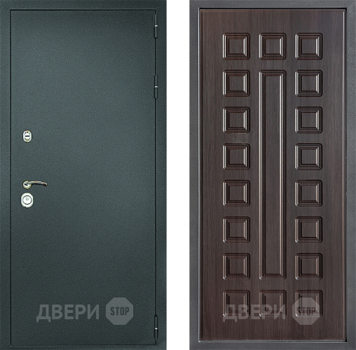 Входная металлическая Дверь Дверной континент Рубикон Серебро Дизайн ФЛ-183 Венге в Дмитрове