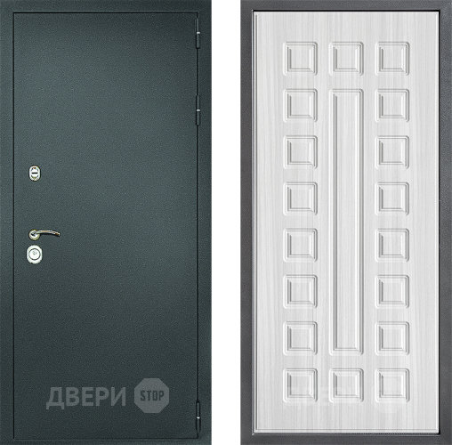 Дверь Дверной континент Рубикон Серебро Дизайн ФЛ-183 Сандал белый в Дмитрове