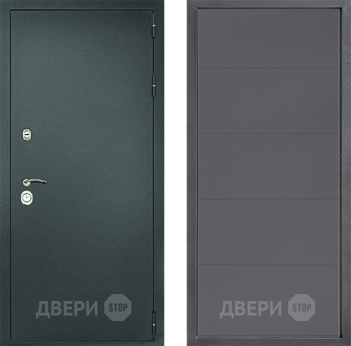 Входная металлическая Дверь Дверной континент Рубикон Серебро Дизайн ФЛ-649 Графит софт в Дмитрове