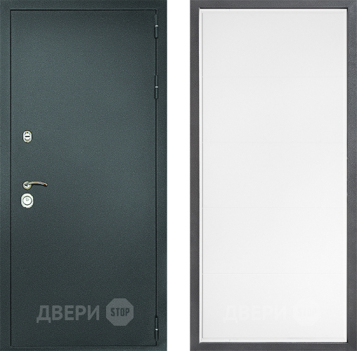 Входная металлическая Дверь Дверной континент Рубикон Серебро Дизайн ФЛ-649 Белый софт в Дмитрове