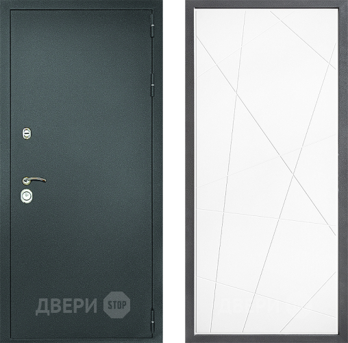 Дверь Дверной континент Рубикон Серебро Дизайн ФЛ-655 Белый софт в Дмитрове
