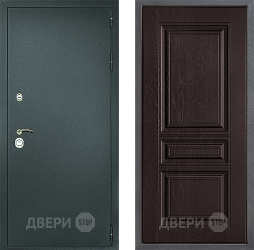 Дверь Дверной континент Рубикон Серебро Дизайн ФЛ-243 Дуб шоколадный в Дмитрове