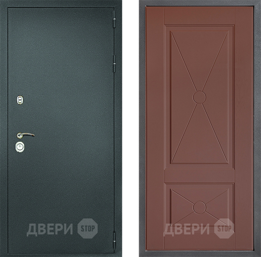 Входная металлическая Дверь Дверной континент Рубикон Серебро Дизайн ФЛ-617 Ясень шоколадный в Дмитрове