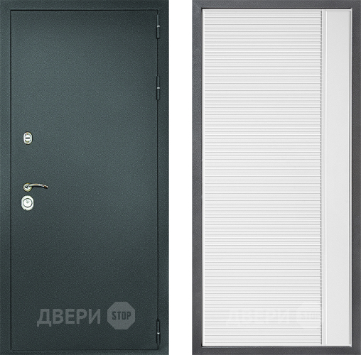 Дверь Дверной континент Рубикон Серебро Дизайн ФЛ-757 Белое Стекло Софт милк в Дмитрове
