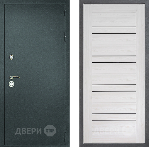 Входная металлическая Дверь Дверной континент Рубикон Серебро Дизайн ФЛ-49 Сосна белая в Дмитрове