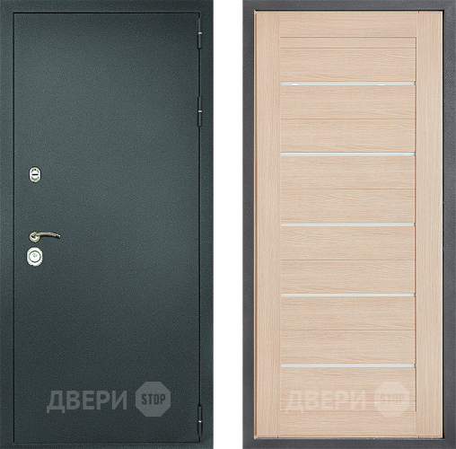 Входная металлическая Дверь Дверной континент Рубикон Серебро Дизайн ФЛ-46 Капучино в Дмитрове