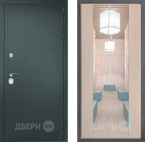 Дверь Дверной континент Рубикон Серебро Дизайн ФЛЗ-1 Зеркало Капучино в Дмитрове