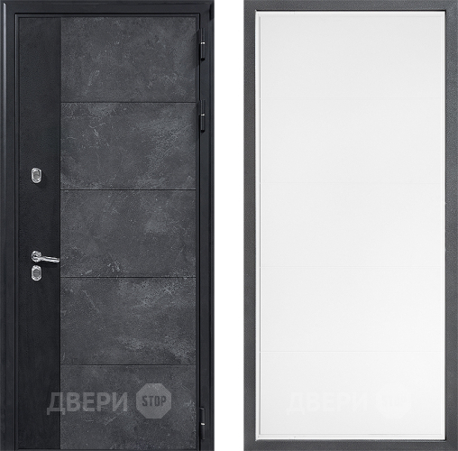 Входная металлическая Дверь Дверной континент ДК-15 Бетон ТЕРМО ФЛ-649 Белый софт в Дмитрове