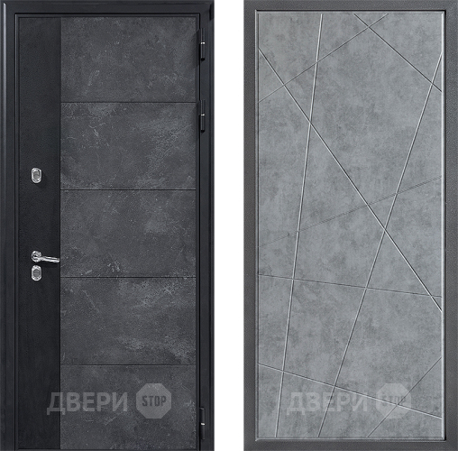 Входная металлическая Дверь Дверной континент ДК-15 Бетон ТЕРМО ФЛ-655 Бетон серый в Дмитрове