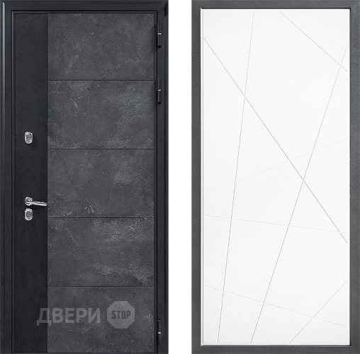 Входная металлическая Дверь Дверной континент ДК-15 Бетон ТЕРМО ФЛ-655 Белый софт в Дмитрове