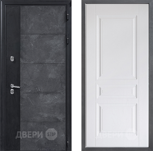 Входная металлическая Дверь Дверной континент ДК-15 Бетон ТЕРМО ФЛ-243 Альберо Браш серебро в Дмитрове
