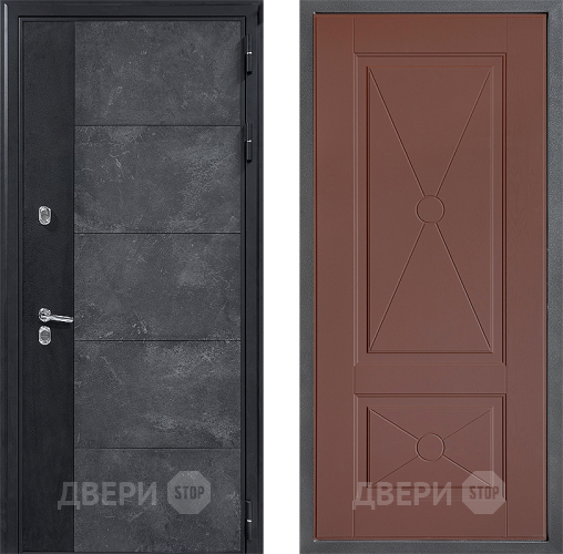 Входная металлическая Дверь Дверной континент ДК-15 Бетон ТЕРМО ФЛ-617 Ясень шоколадный в Дмитрове