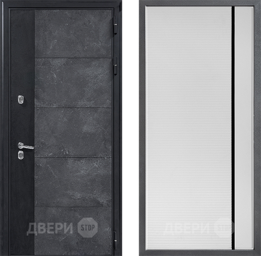 Дверь Дверной континент ДК-15 Бетон ТЕРМО ФЛ-757 Черное Стекло Софт милк в Дмитрове